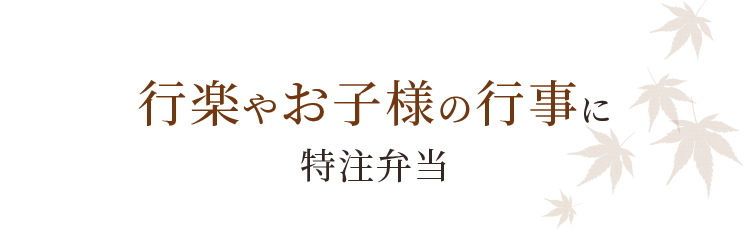 行楽やお子様の行事に特注弁当